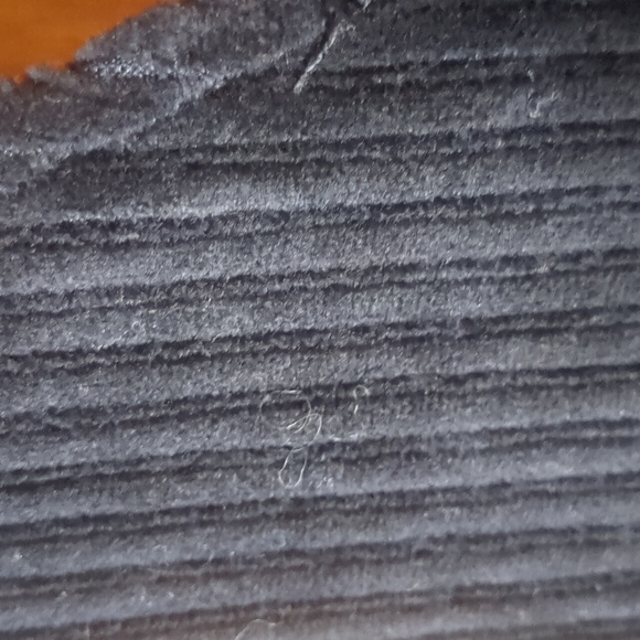 TWIK* black corduroy sleeveless button front midi dress size M pewter hardware - Picture 10 of 12